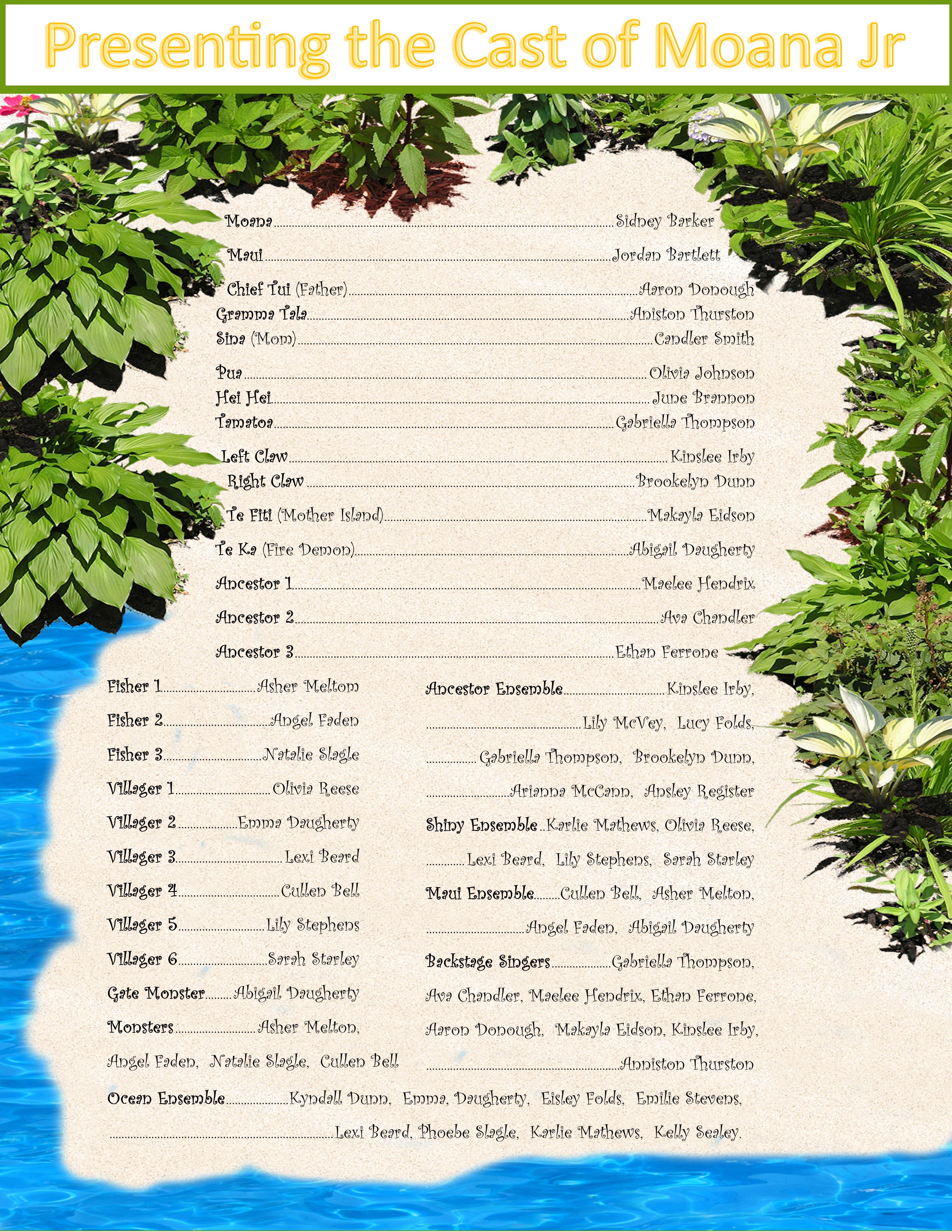 Moana Jr Cast